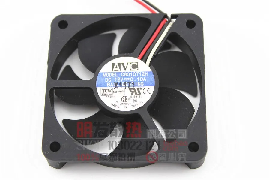 6010 12V 0.1A C6010T12H 6cm CPU 냉각팬 자동
