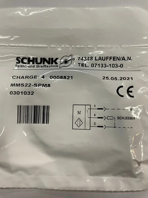 SCHUNK0301032 MMS 22-SPM8-PNP 오리지널 자기 센서 1PCS