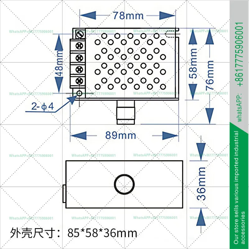 DC 모터 조절기 PWM 9V-60VDC 기어 감속기 고출력 스위치 60A 고전류 정방향 역방향