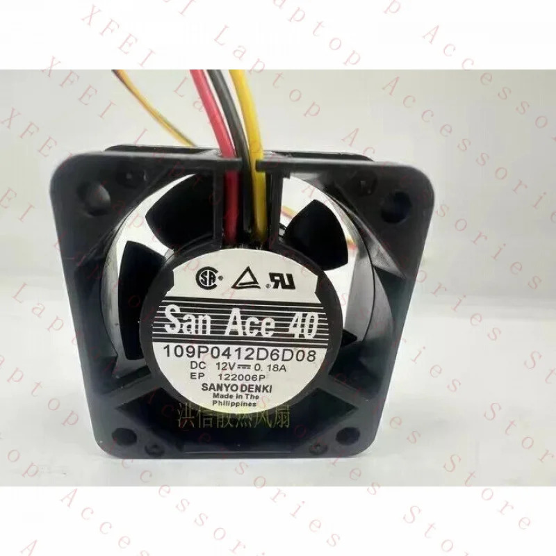 C 109P0412D6D08 4020 DC12V 0.18A 4CM 3선 냉각팬