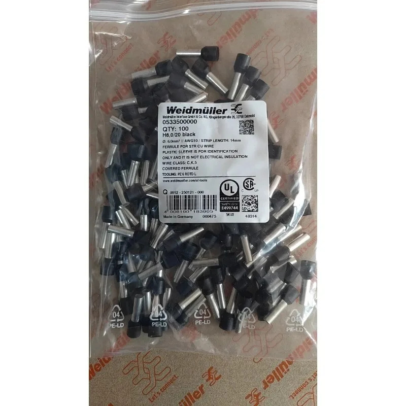 Weidmller End H6.0/20 SW 0533500000 2개입 패키지
