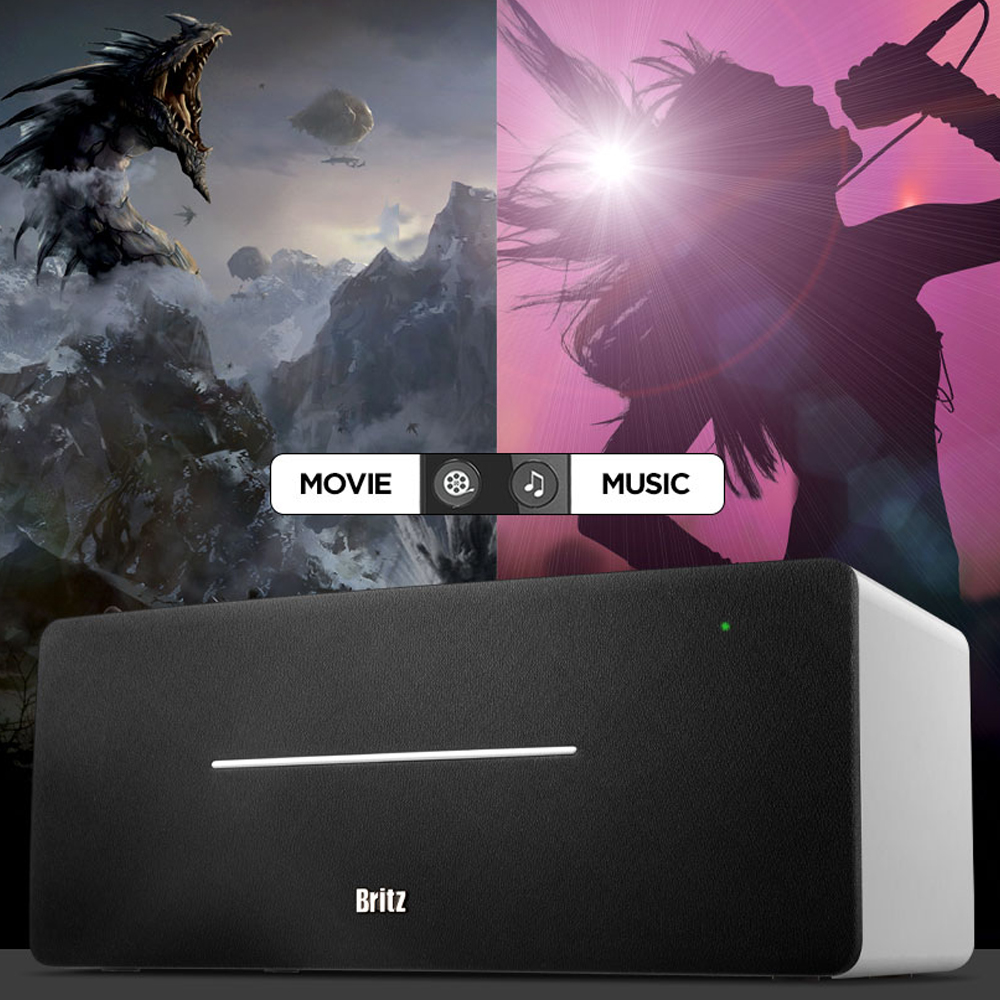 브리츠 모던 레트로 디자인 블루투스 5.0 스피커 RMS 70W 리모컨 오디오 앰프 EQ - 상세 이미지 5