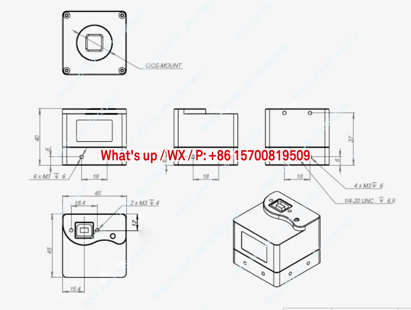 액세서리 USB2.0 500만 화소 고화질 흑백 테이프 캐시 산업카메라/지원 WIN10SDK 포함