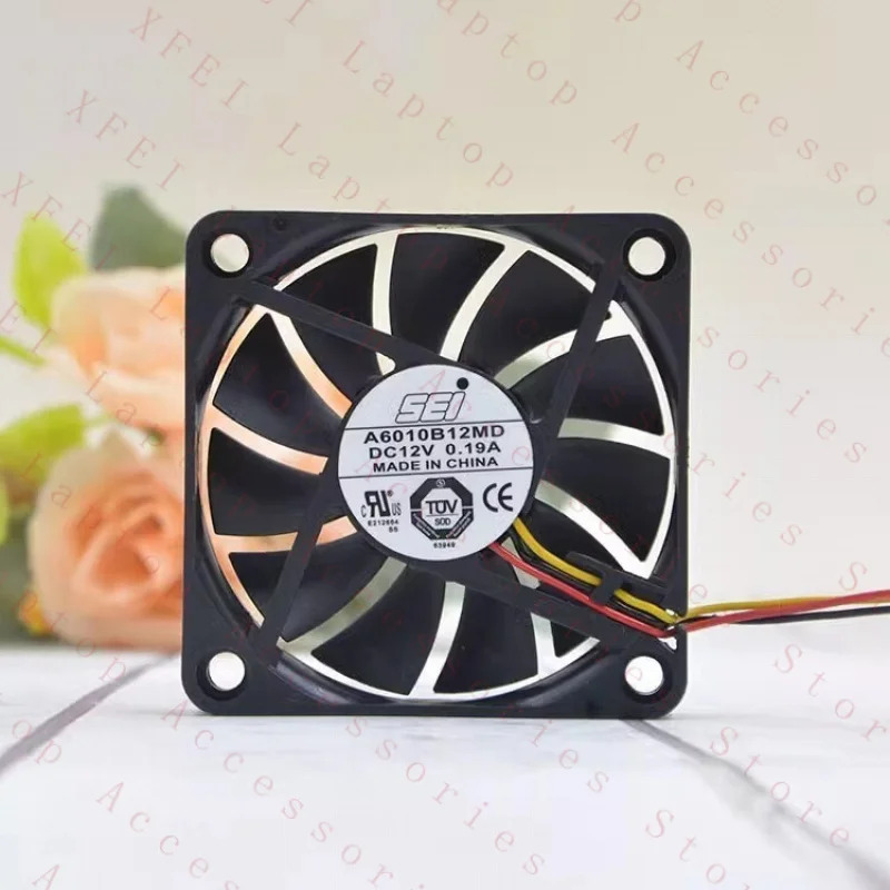 SEI A6010B12MD DC12V 0.19A 6CM 6010 듀얼 볼 CPU냉각팬C