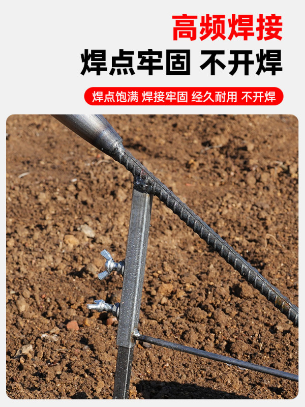 쟁기 밭고랑 텃밭 괭이 수동 농기구 밭갈이 손쟁기 - 상세 이미지 4