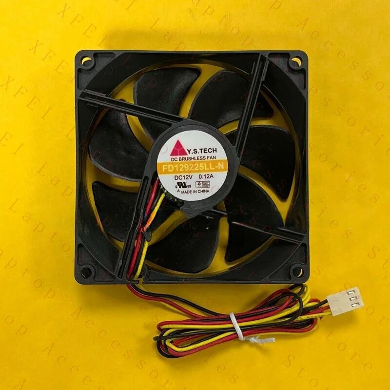 C FOR Y.STECH FD129225LL-N 9025 DC12V 0.12A 3핀 서버 냉각팬