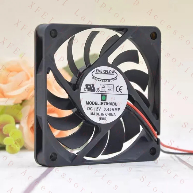C R7010BU 7010 DC12V 0.45A 7cm 2선식 냉각팬