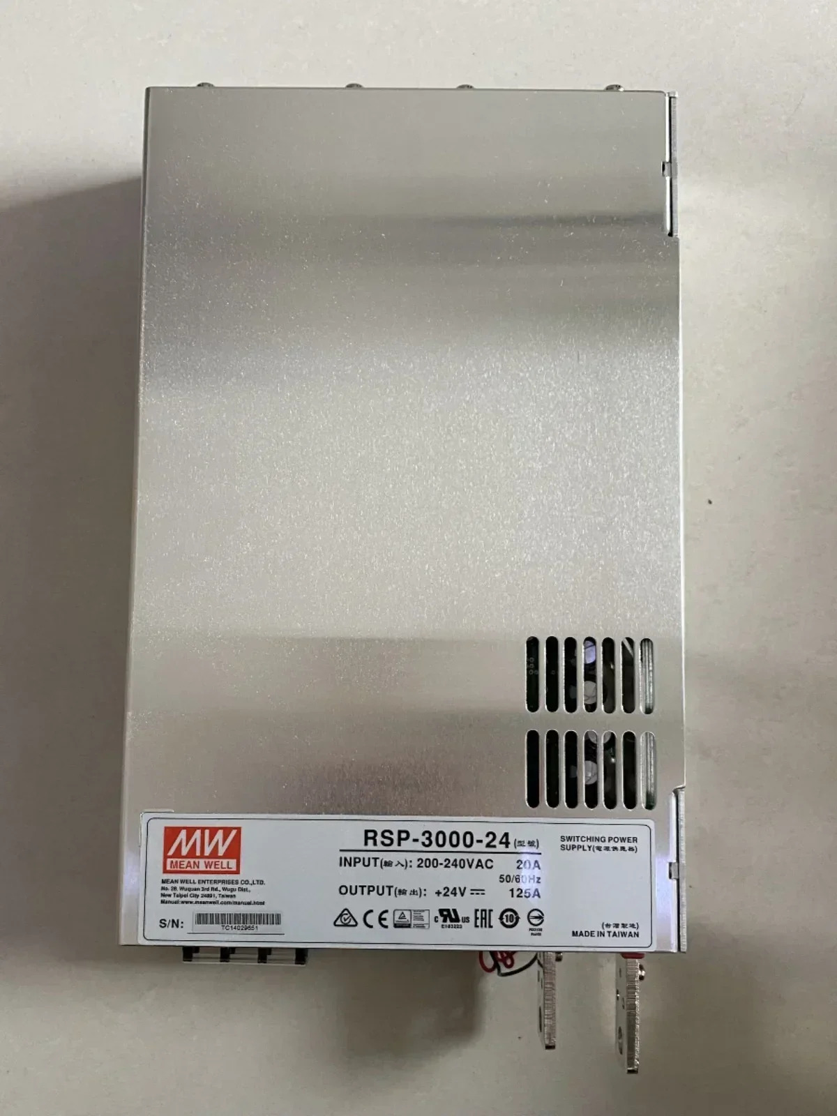 2025.4대만 Mingwei RSP-3000 고출력 PFC 스위칭 전원공급장치 24V/12/48V 고효율 3000W 병렬 연결 가능