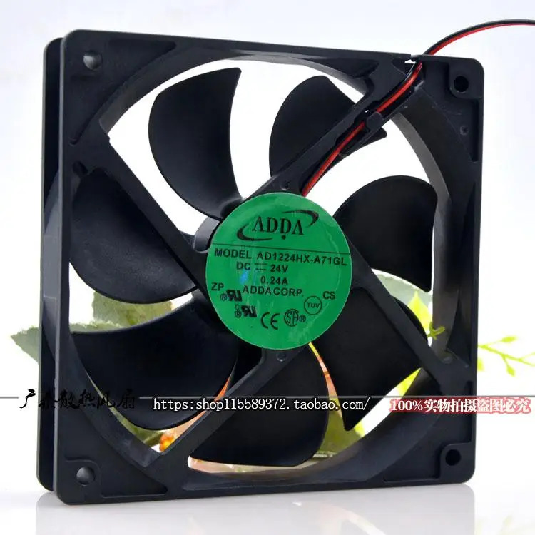 Adda AD1224HX-A71GL 124V 0.24A 전원공급장치 케이스 전풍력 팬 12CM