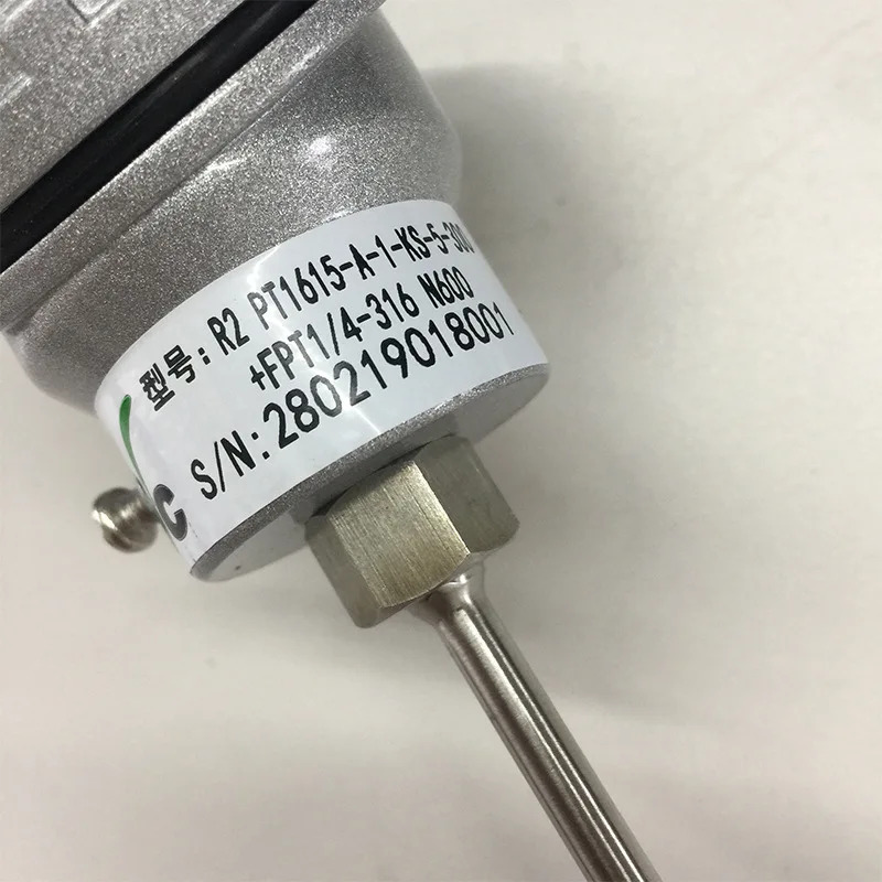 대만 EYC 온도 센서 PT1615 파이프 직경 5MM 길이 300MM 1/4 이동식 나사 내부 600도