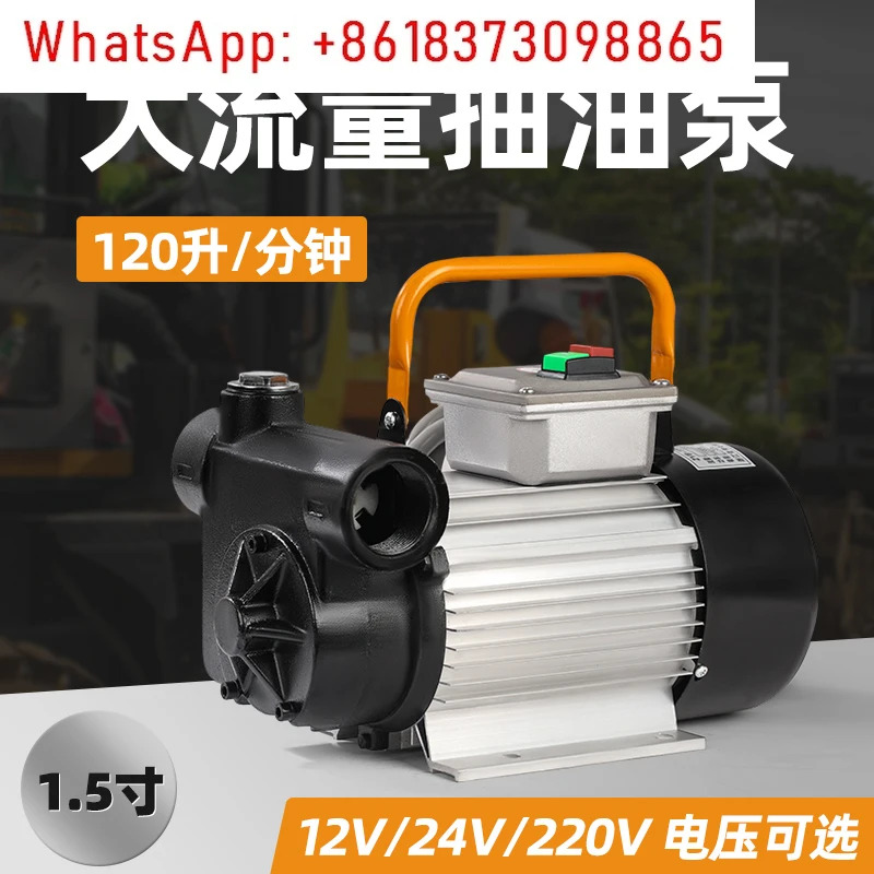 전기 오일 펌프 12V24V220V 자동 시작-정지 디젤 자흡식 대유량 DC 주유기