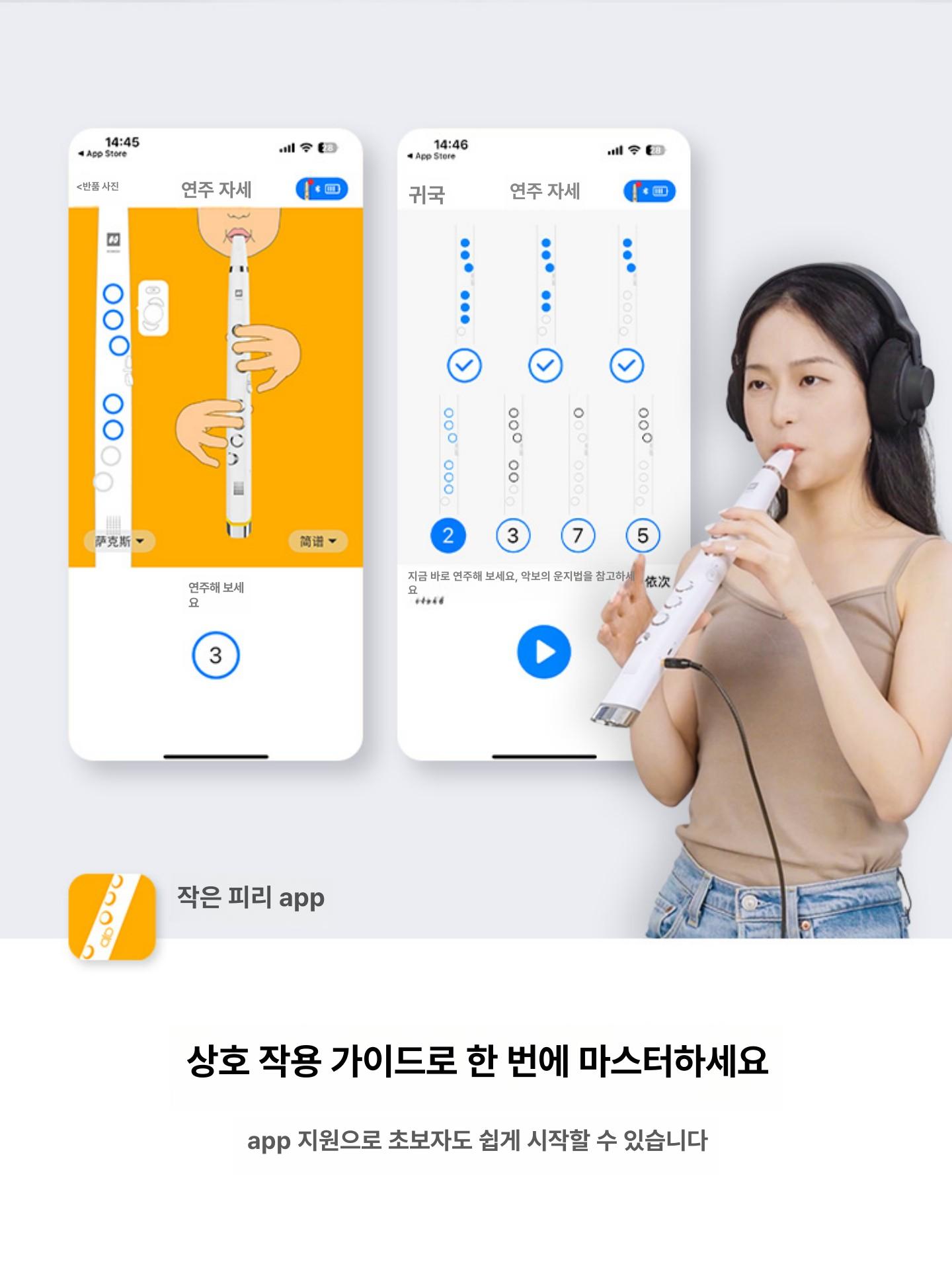 악기 에어로폰 클라리미니 목관 패키지 골드 액세서리 블랙골드 대형 스피커 - 상세 이미지 4