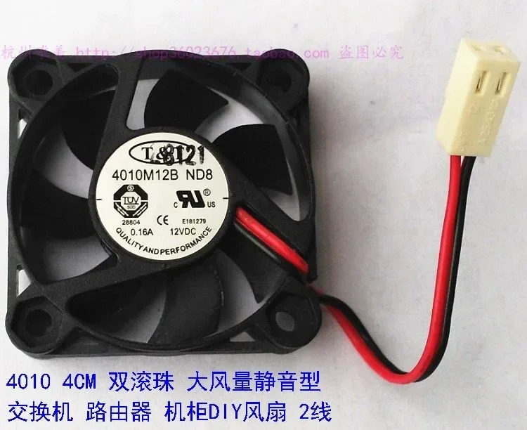 JFG For TT 4010M12B ND8 4010 4CM 이볼 베어링 2라12V 0.16A 냉각팬