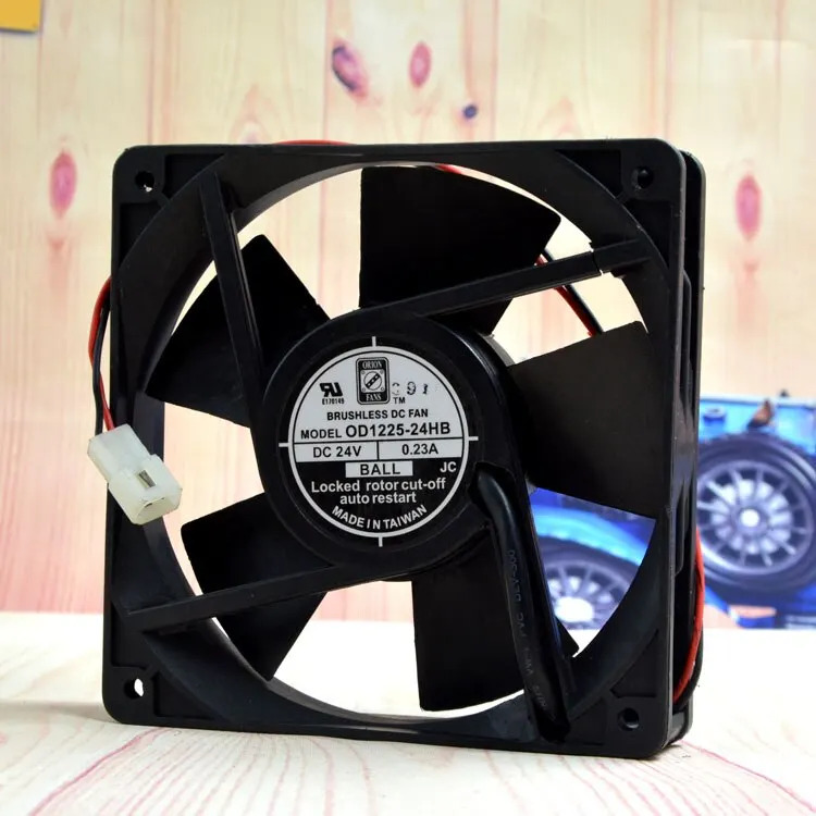 OD1225-24HB 12CM 24V 0.23A 인버터 저소음 냉각팬