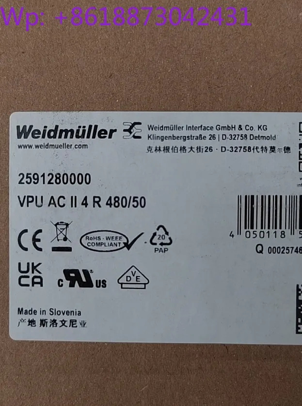 오리지널 Weidmller 서지 보호기 VPU AC II 4 R 480/50 2591280000 1PCS