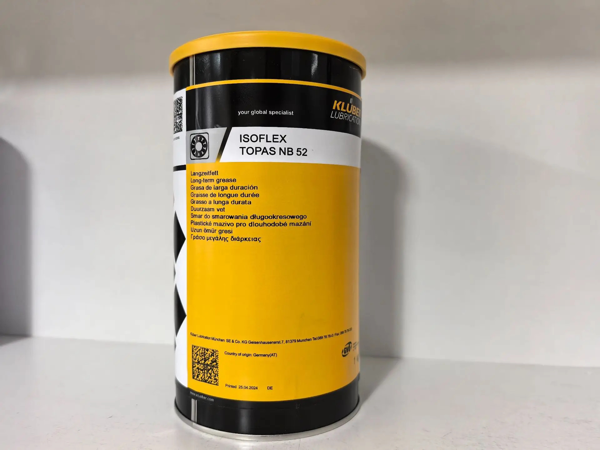 ISOFLEX TOPAS NB 52 NB52 고속 고하중롤링 플레베어링 정밀 기어톱니면 1kg