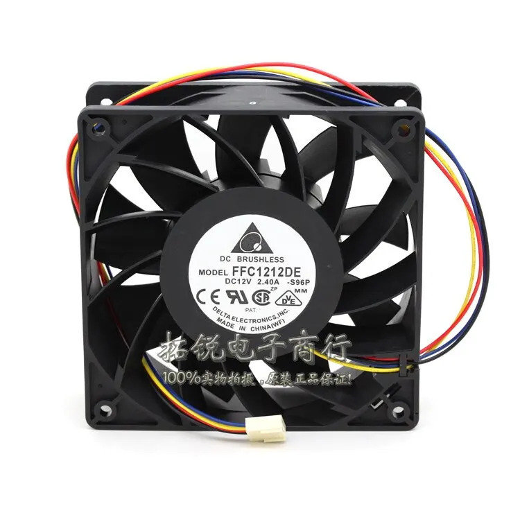 델타 Ffc1212de 12038 12cm 12V 2.4A 슈퍼 폭풍 이볼 팬