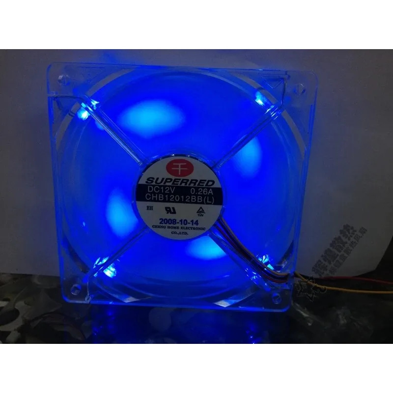 JFG For SUPERRED CHB12012BBL 12CM 112V 0.26A LED 이볼 베어링 냉각팬