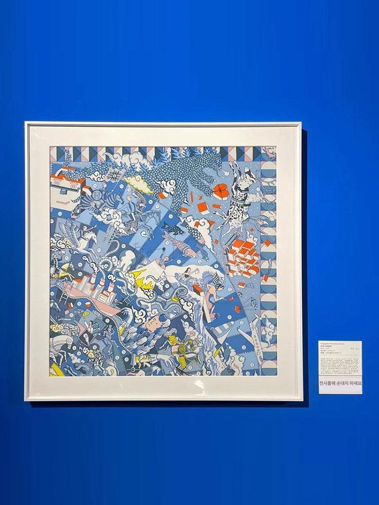 스카프액자 십자수 DIY 고급 벽장식 100x100CM 샴페인골드 100x100cm - 상세 이미지 4