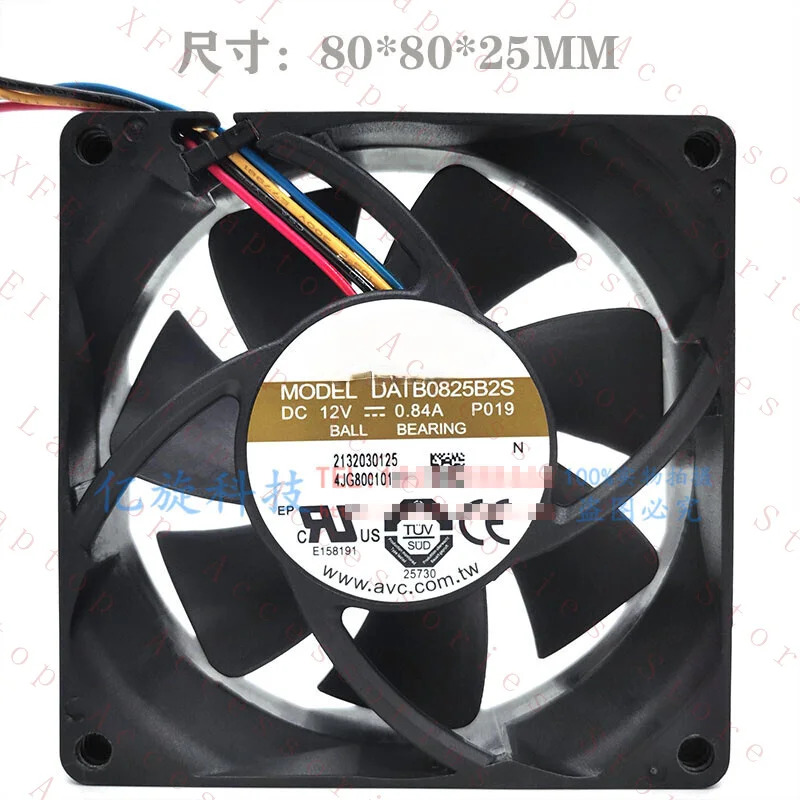F FOR C DATB0825B2S 8025 8CM 12V 0.84A 이4선 PWM팬 E10