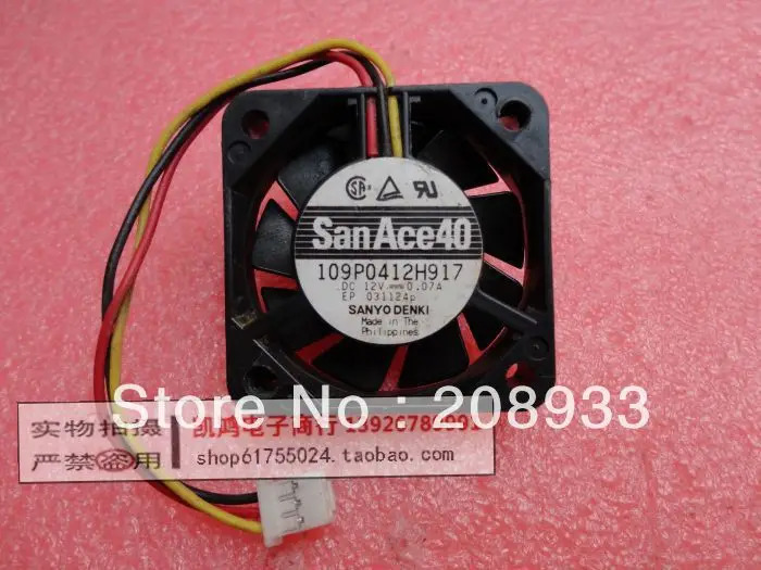 SANACE40 109P0412H917 12V 0.07A 4010 4CM 3선 팬