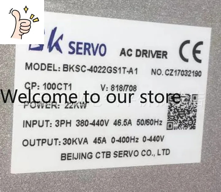 CTB BKSC-4022GS1T-A1 슈퍼 동기식 서보 드라이버 22KW