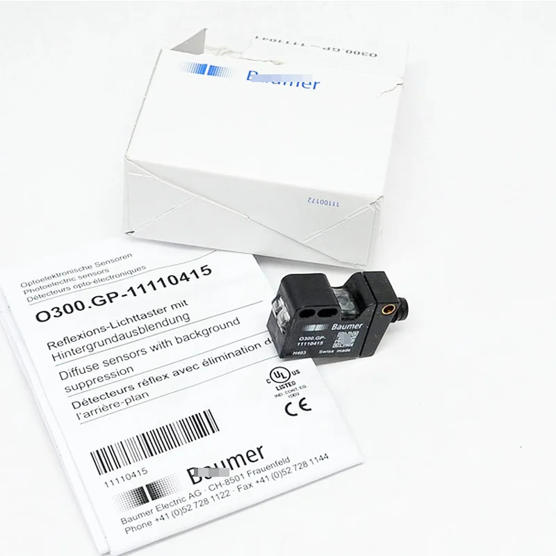 오리지널 Baumer O300.GP- 11110415 O300.GP 확산 반사 광전스위치 센서