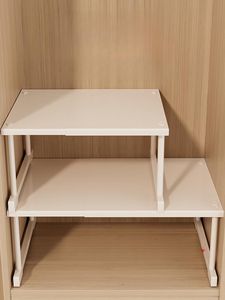 길이조절 다용도 옷장선반 장농 파티션 적층형 펜트리 40-65cm 35-50cm 35cm