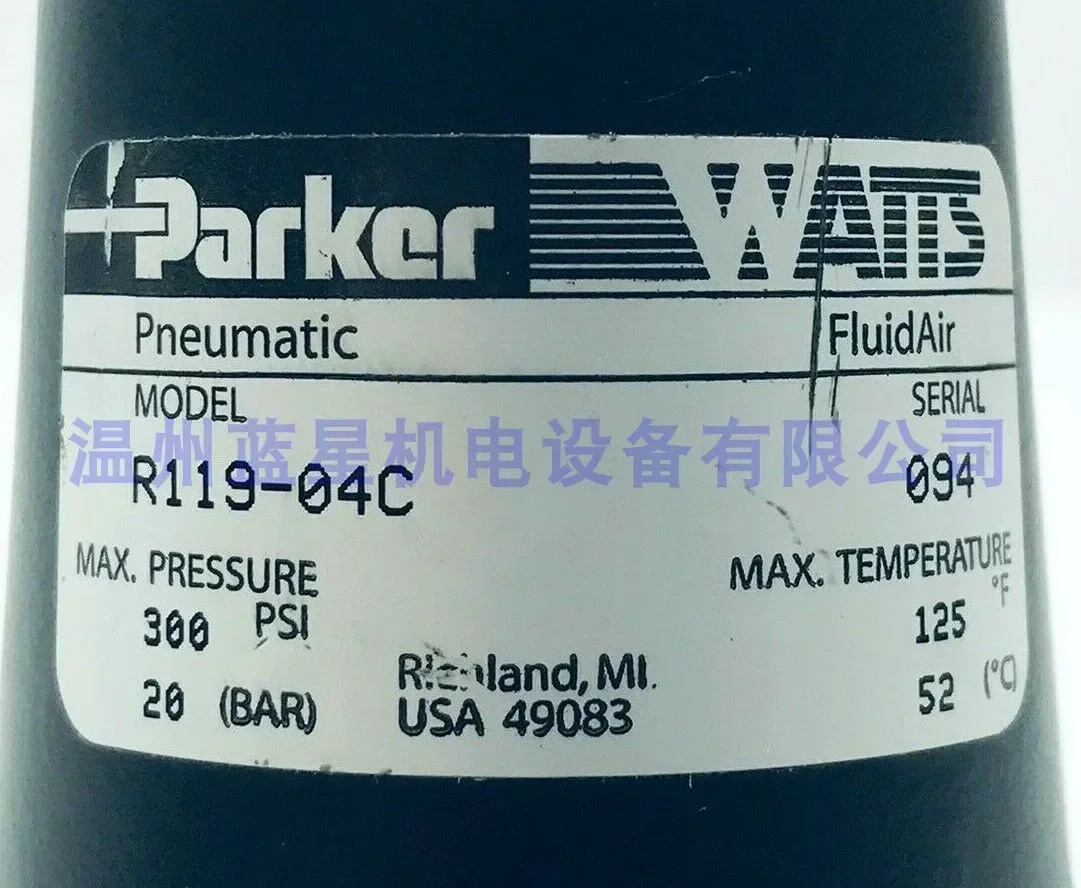 2025.4 WATTS/PARKER 공압식 압력 조절기 R119-04C 300PSI