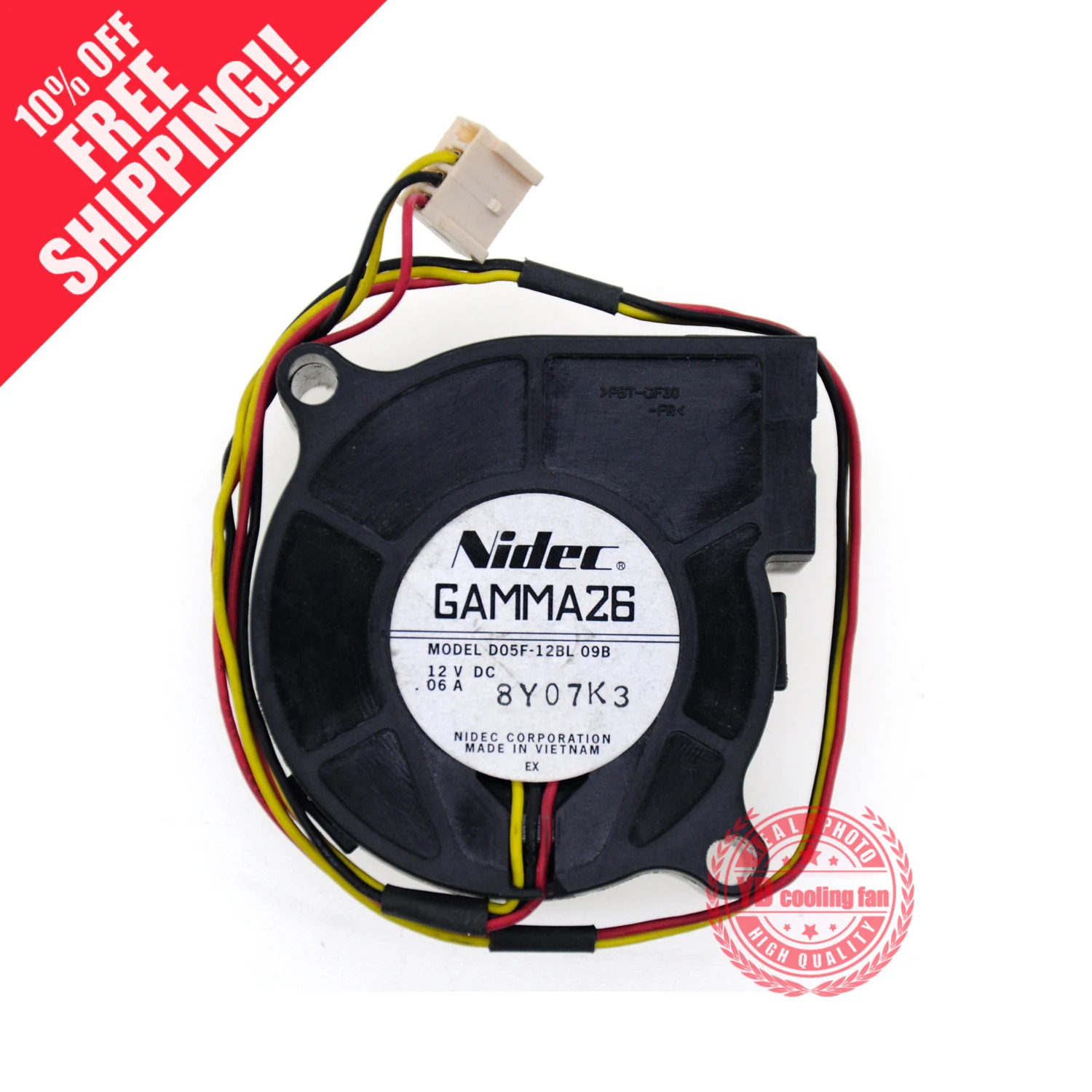JFG 니덱 D05F-12BL 5025 DC12V 0.06A 5CM 블로워 냉각팬