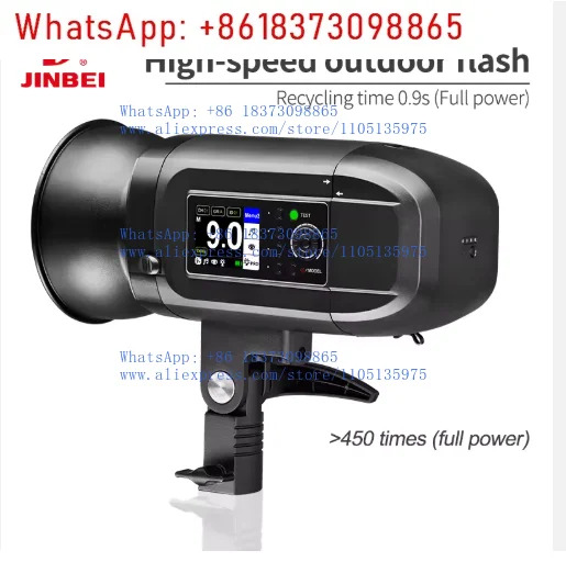 올인원 야외 플래시 HSS TTL 2.4G 무선 스튜디오 스트로브 상업HD-400 프로 400W LED 20W 모델링 램프