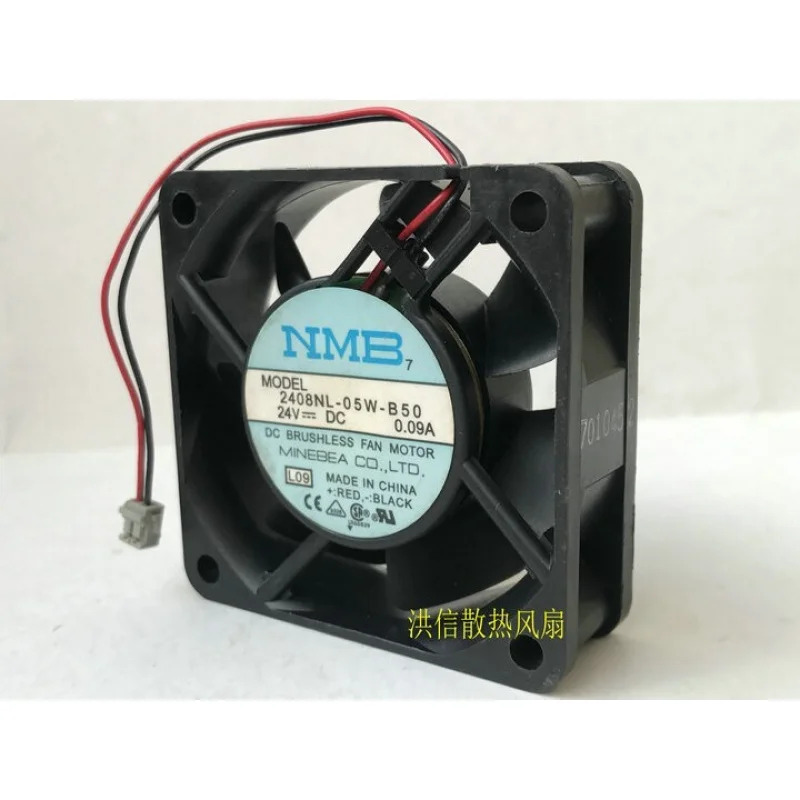 C NMB 팬2408NL-05W-B50 DC24V 0.09A 6020 6CM 2선