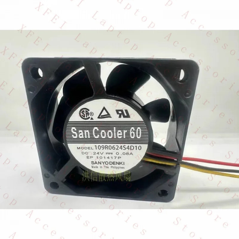 SANYO 팬 109R0624S4D10 DC24V 0.08A 6025 60x25MM 3선