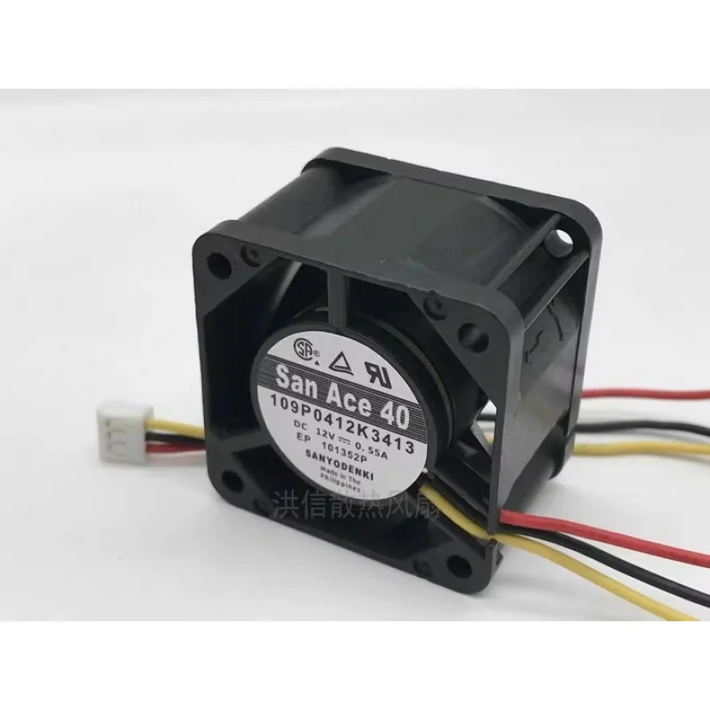 C 산요 팬12V 0.55A 109P0412K3413 4028 4cm 3wire