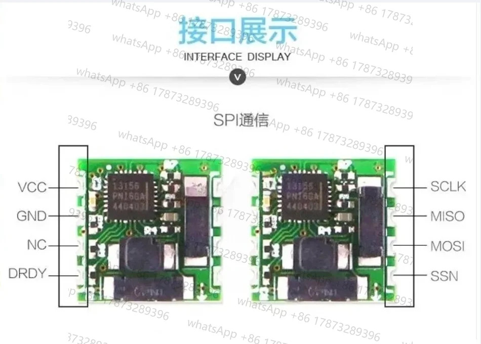 PNI RM3100 지자기 센서 모듈 삼축 자기장/전나침반/SPI