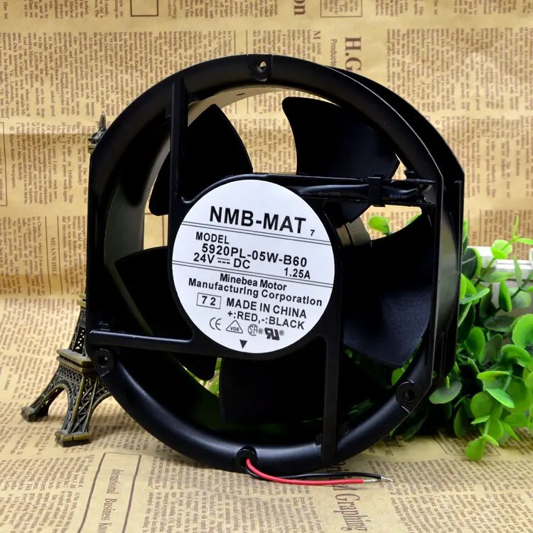 NMB 5920PL-05W-B60 24V 1.25A 17CM 알루미늄프레임 주파수 변환기 냉각팬17251
