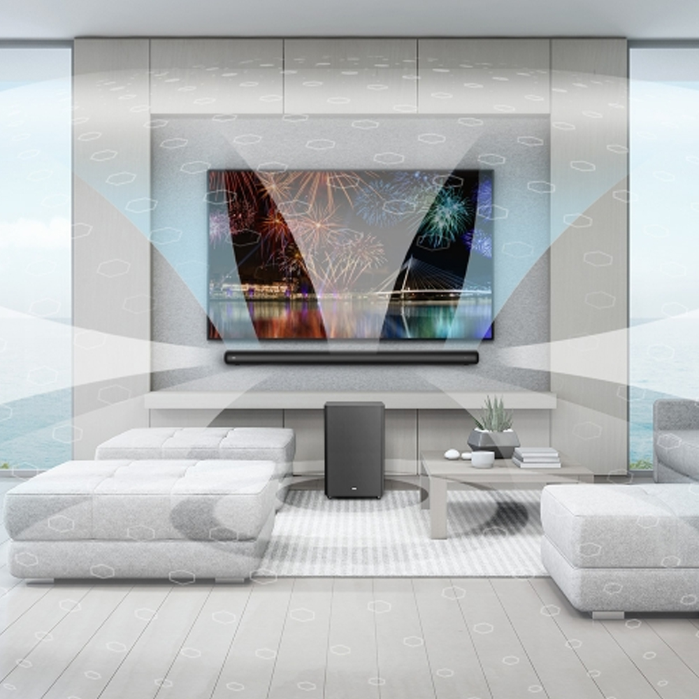브리츠 돌비에트모스 서라운드 블루투스 사운드바 시스템 LED TV 스피커 + 180W 우퍼 - 상세 이미지 4