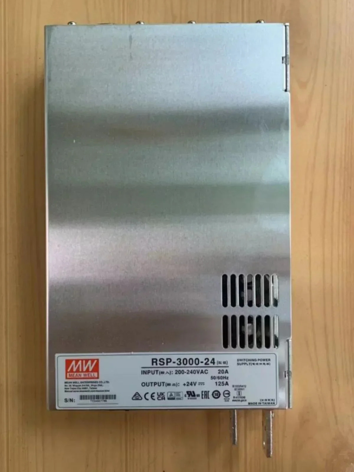 2025.4대만 Mingwei RSP-3000 고출력 PFC 스위칭 전원공급장치 24V/12/48V 고효율 3000W 병렬 연결 가능