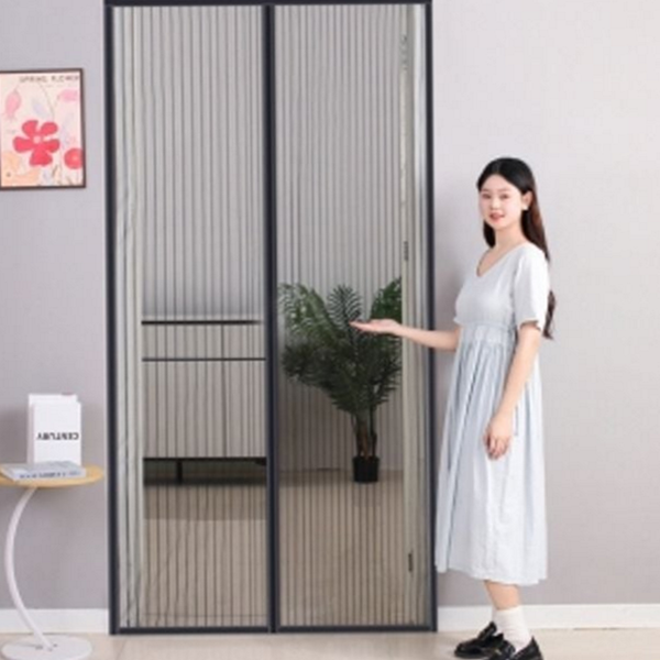 현관 여름문 모기장 자석형 자석 방충망 접이식 테이프형 자동 간편 - 상품 이미지