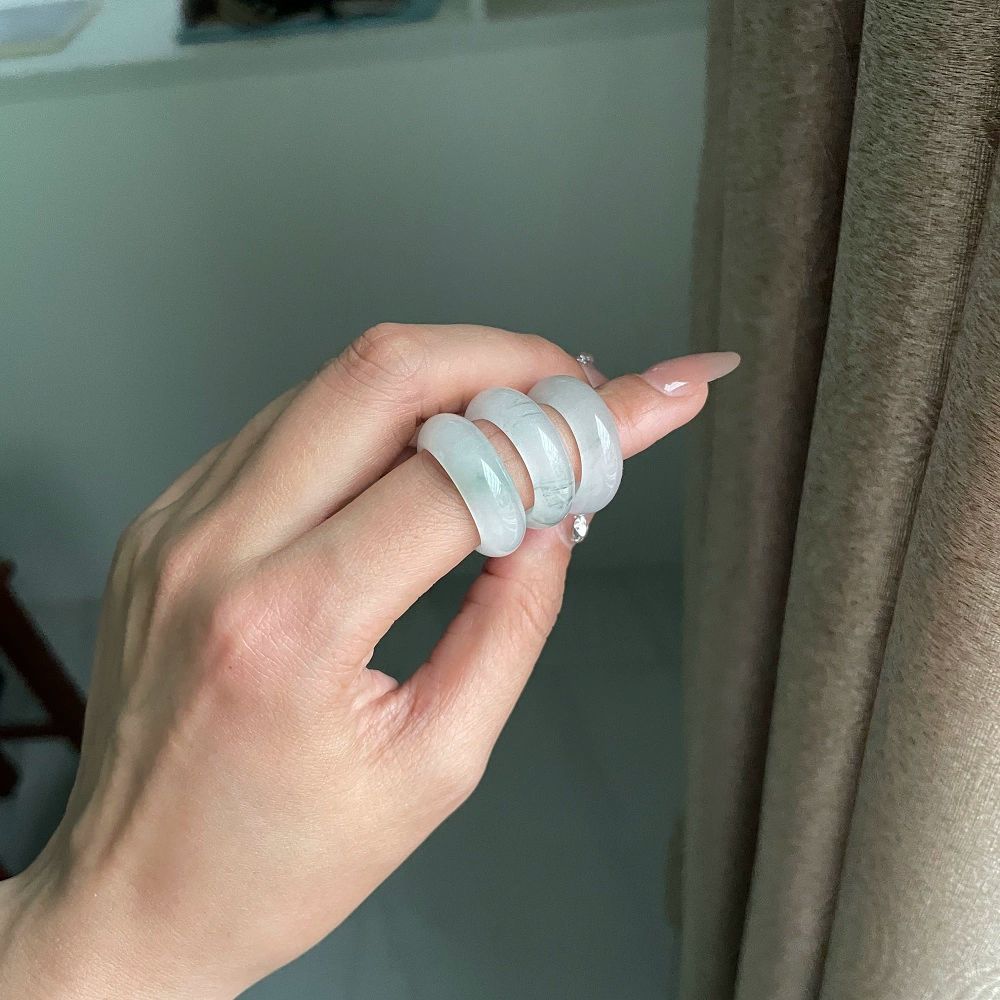 옥가락지 커플링 여성 옥반지 옥구슬 마노 금상석 한복 주얼리 결혼식 돌잔치 - 상세 이미지 2