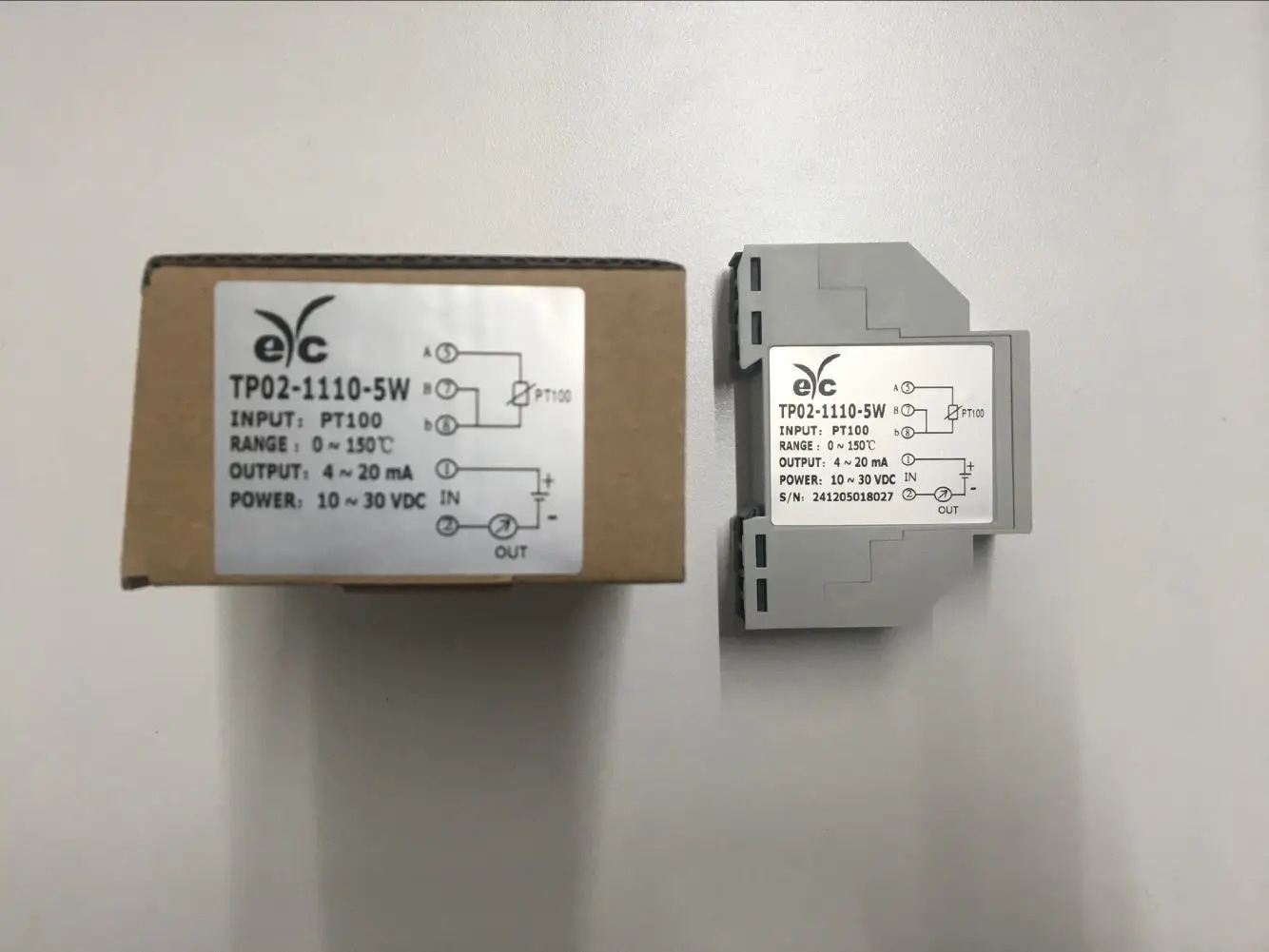 대만 EYC 온도 트랜스미터 TP02-1110-5W PT100 입력 0-150도