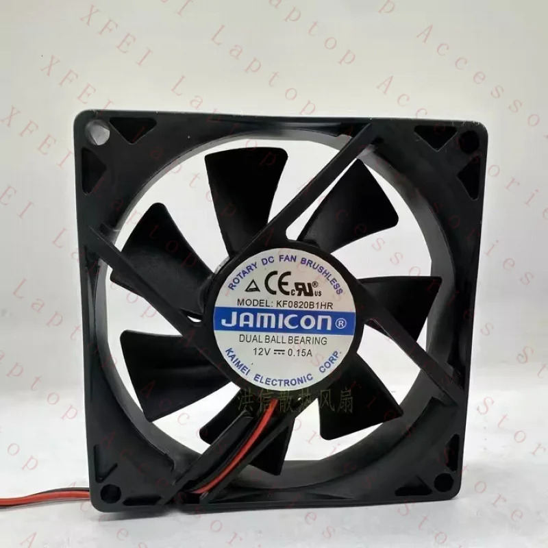 C JCON 팬KF0820B1HR DC12V 0.15A 8020 80x20MM 2선 냉각팬