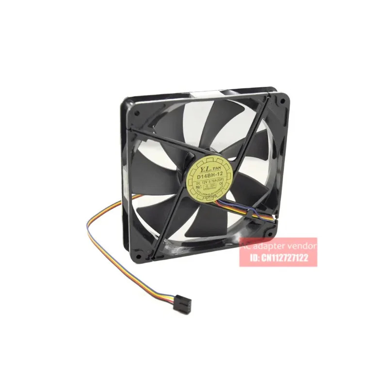 JFG 야테 루운 14025 14CM 더블 볼 베어링 12V 0.70A 4선 PWM 쿨링 팬