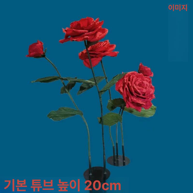 페이퍼아트 받침대 공예 재료 플라워 종이꽃 자이언트 화이트 단일 구멍 30cm - 상세 이미지 4