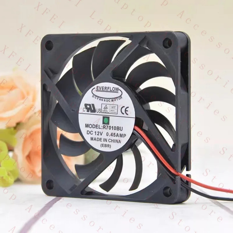 C R7010BU 7010 DC12V 0.45A 7cm 2선식 냉각팬