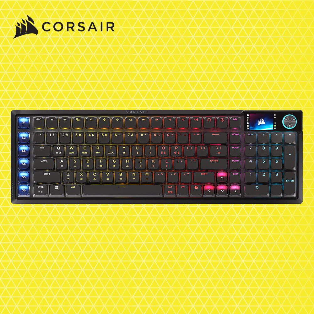 커세어 뱅가드 AIR 99 무선 8K LP 스트림덱 OPX 게이밍 기계식 키보드 블랙 - 상품 이미지