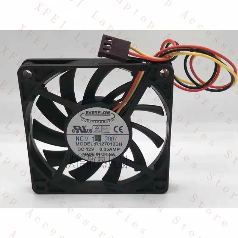 C EVERFLOW 팬7010 R127010BH DC12V 0.35A 7CM 3와이어