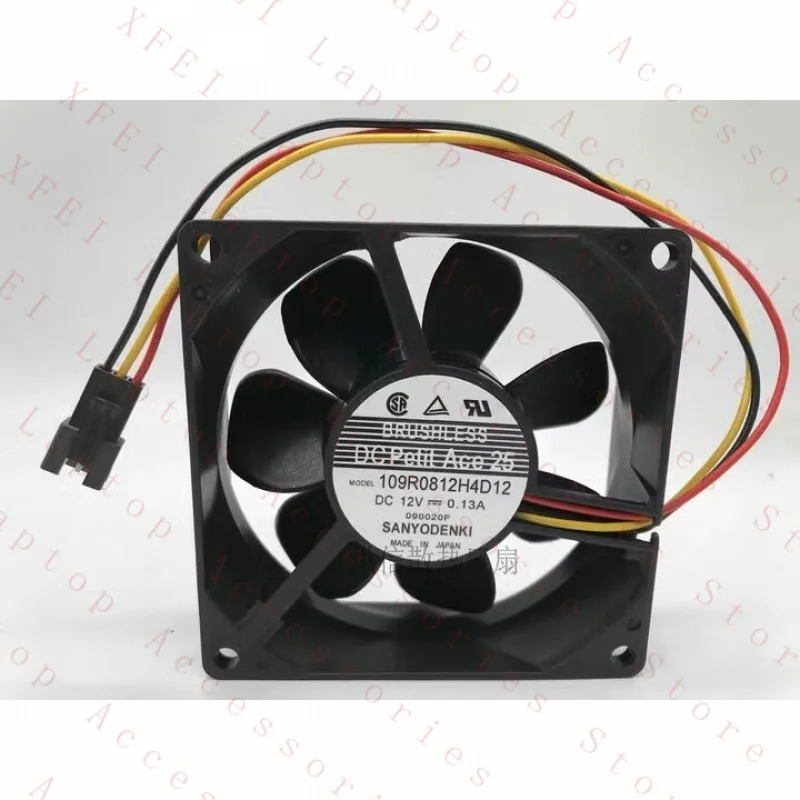 CSANYO 팬109R0812H4D12 팬 DC12V 0.13A 3 와이어 8025 80x25MM 냉각팬