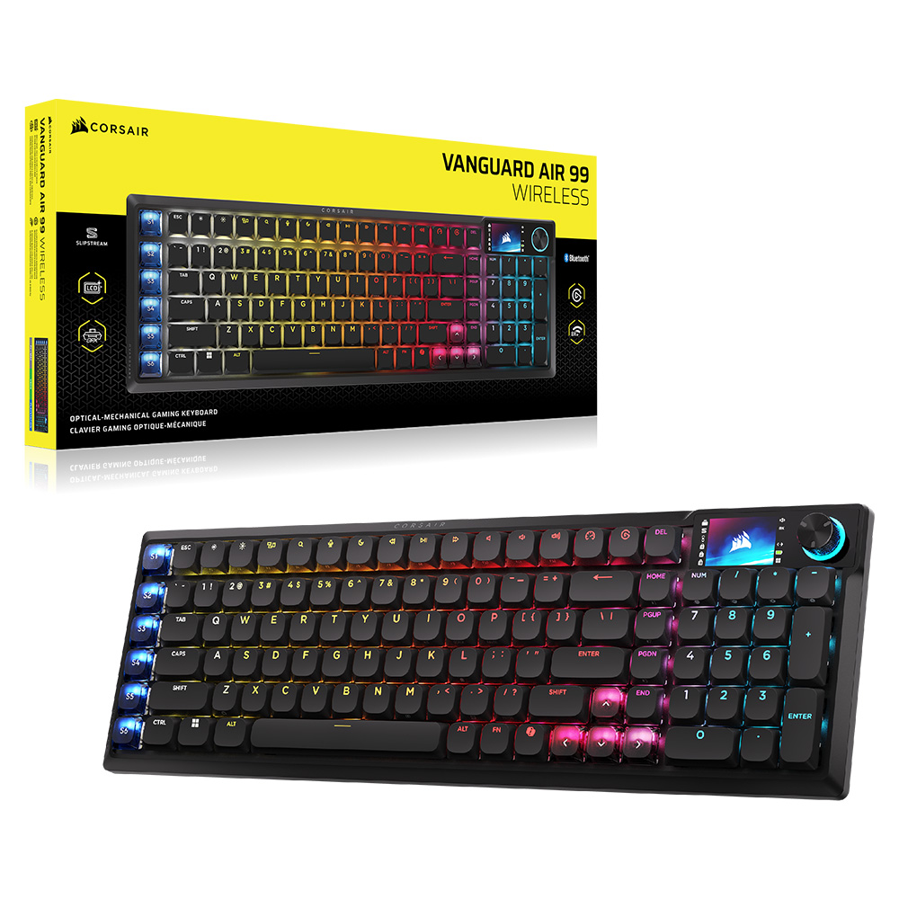 커세어 뱅가드 AIR 99 무선 8K LP 스트림덱 OPX 게이밍 기계식 키보드 블랙 - 상세 이미지 4