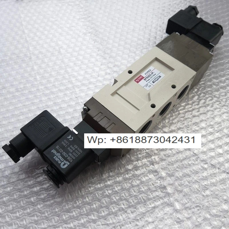 YPC 솔레노이드 밸브 SF6303-IP 미들 씰 DC24V/AC220V 5위치 티형